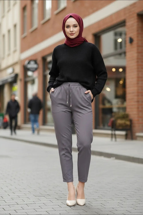 Beli Lastikli Double Pantolon