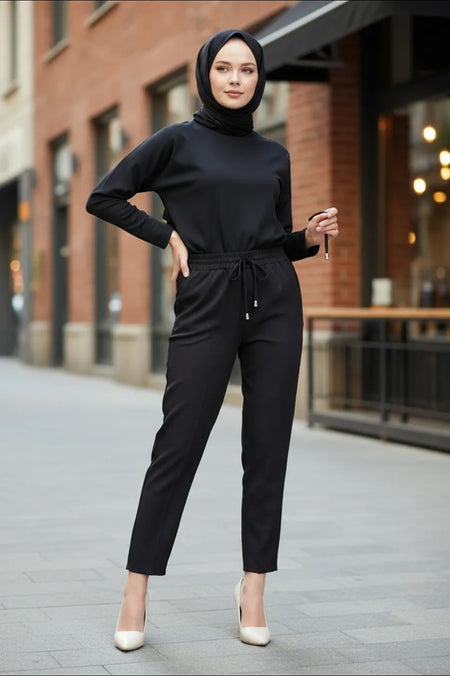 Beli Lastikli Double Pantolon