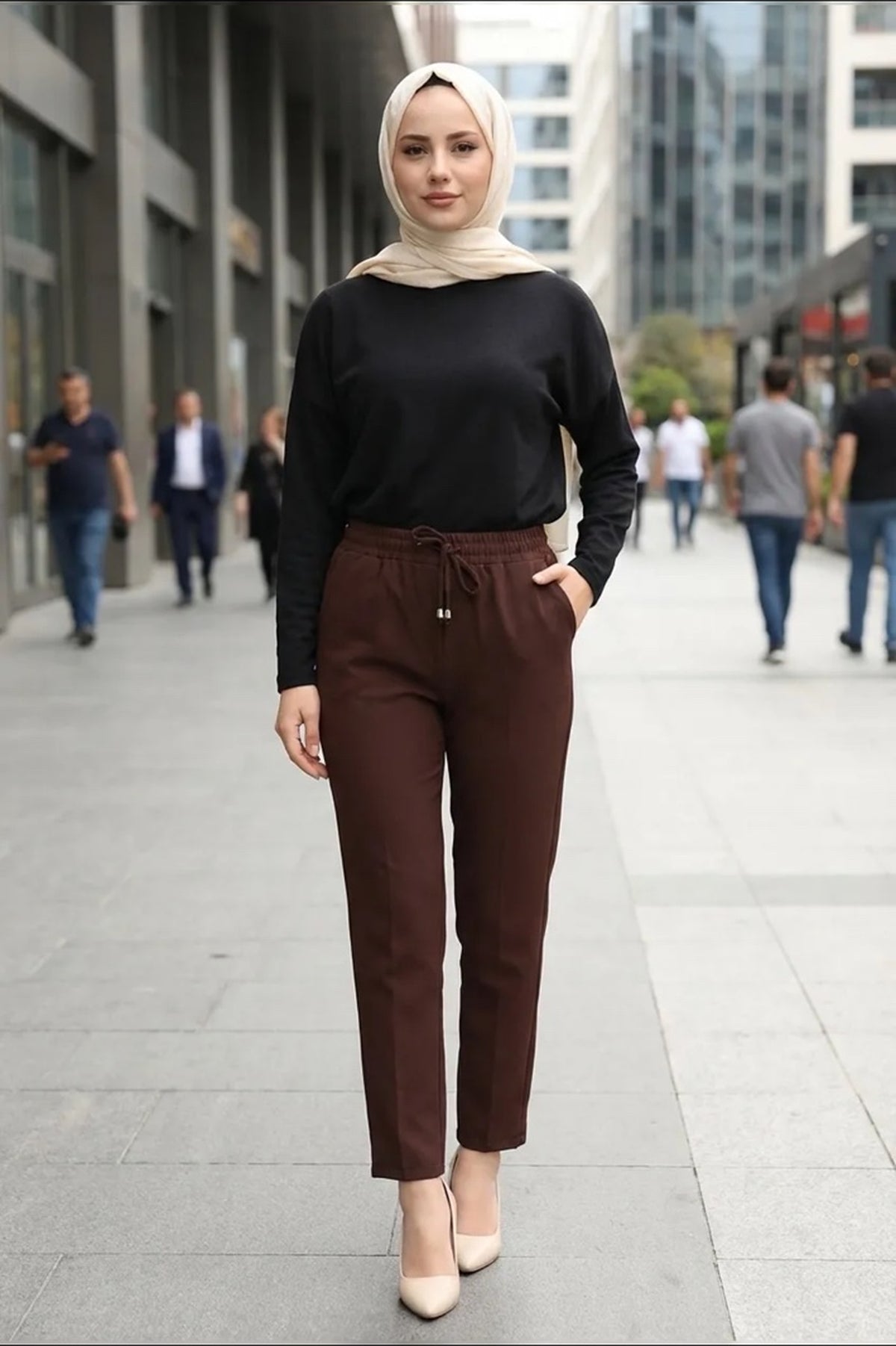 Beli Lastikli Double Pantolon