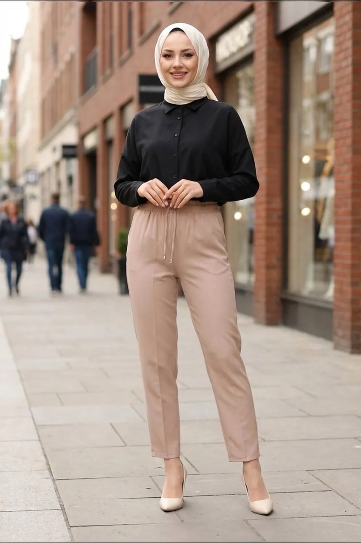 Beli Lastikli Double Pantolon