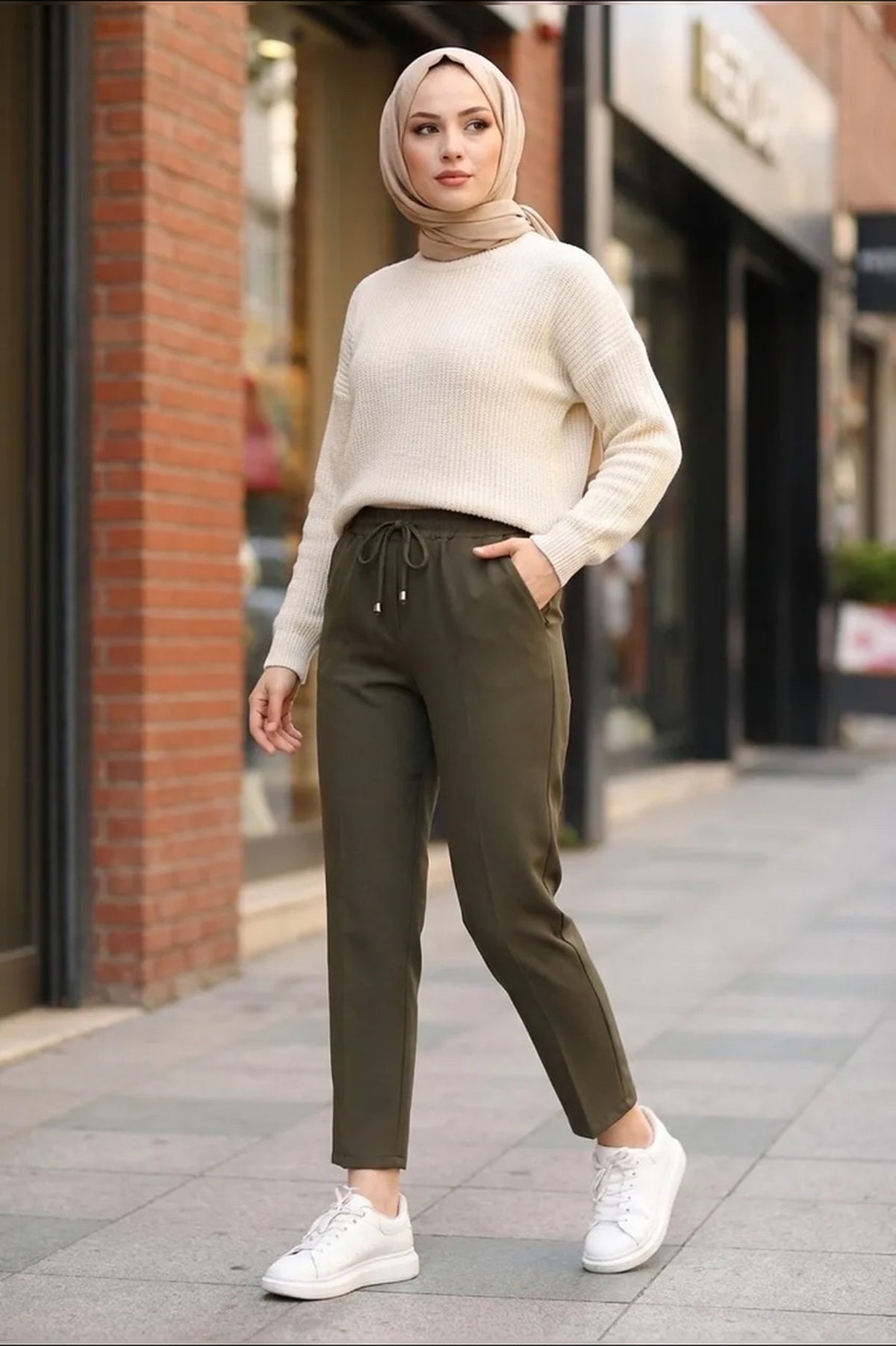 Beli Lastikli Double Pantolon