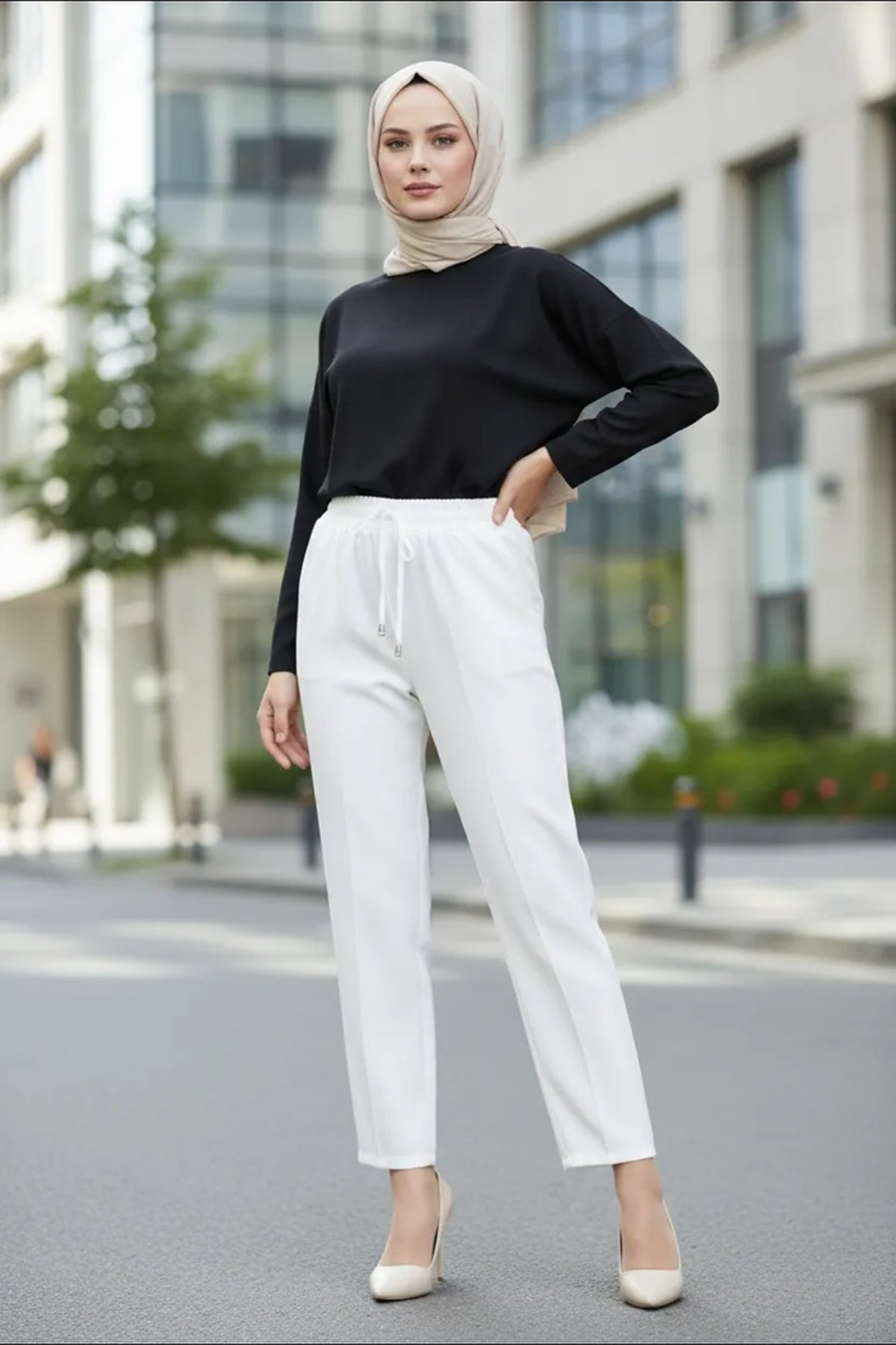 Beli Lastikli Double Pantolon